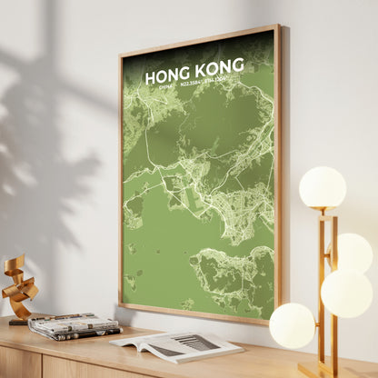 Hong Kong Grove Map Poster