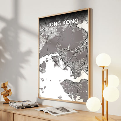 Hong Kong Ash Map Poster