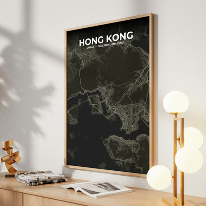 Hong Kong Sable Map Poster