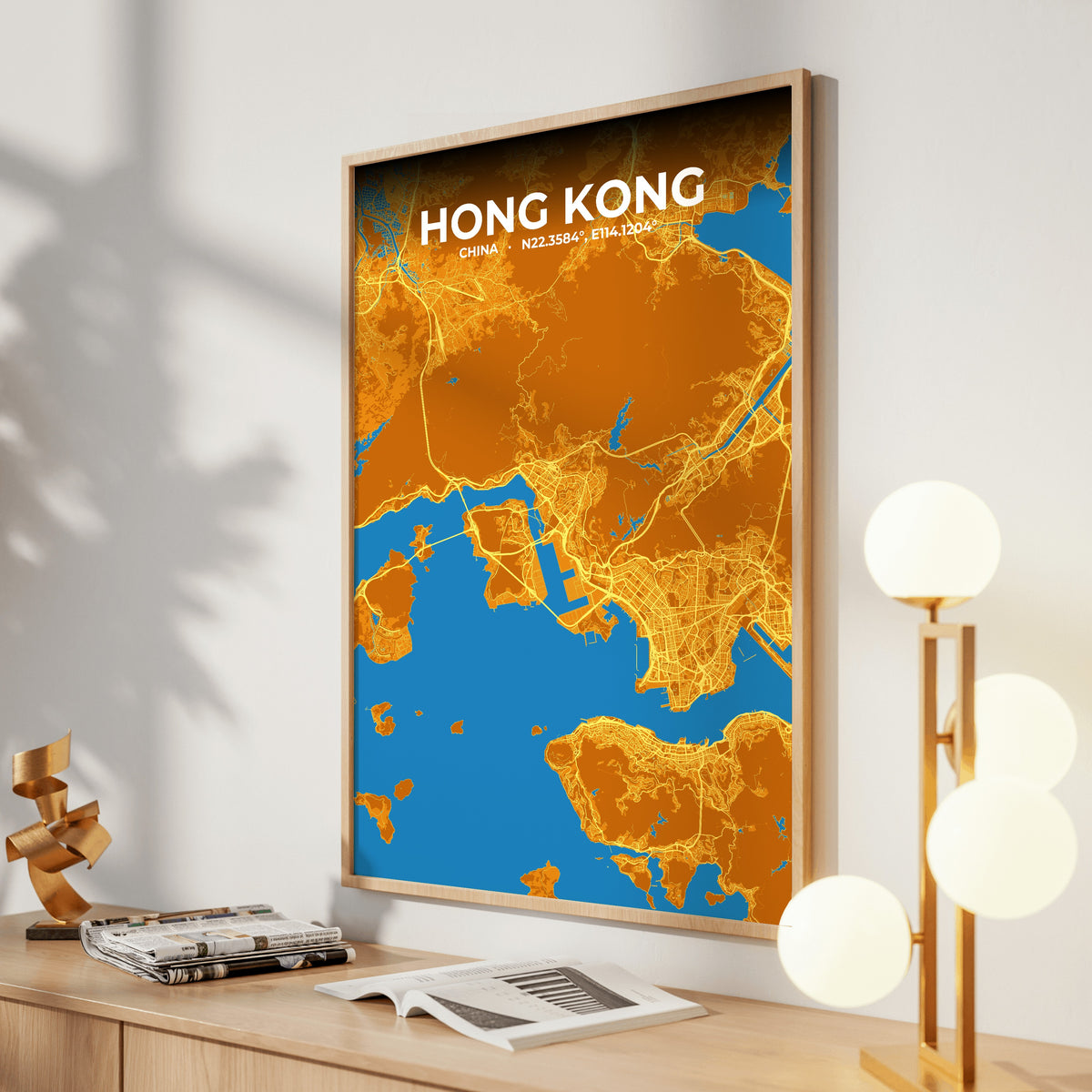 Hong Kong Scorch Map Poster