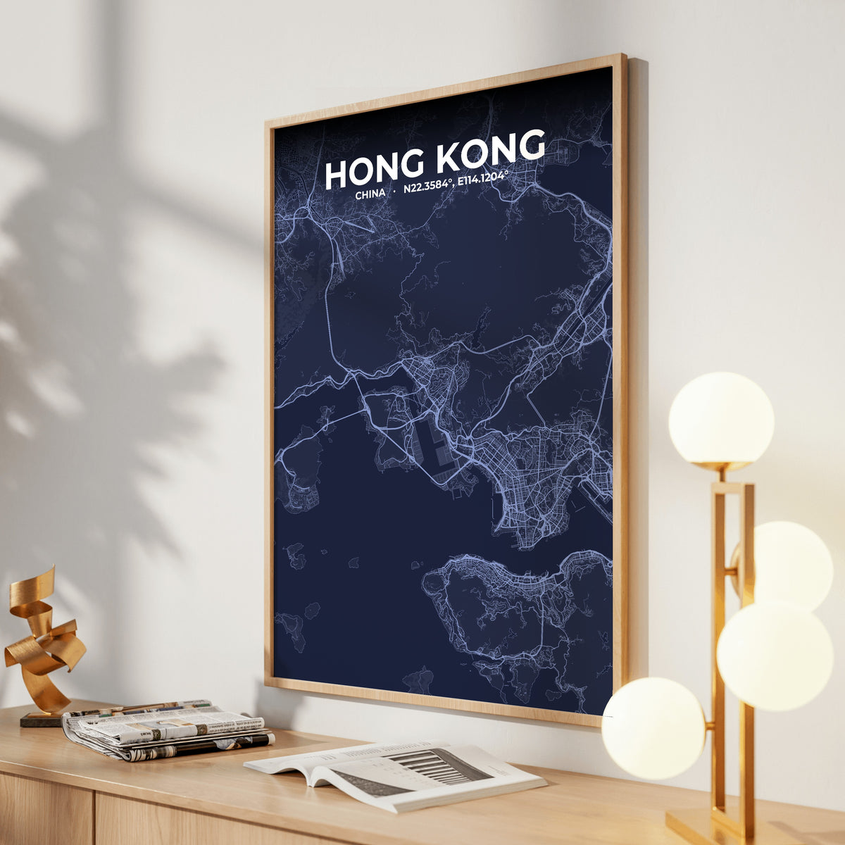Hong Kong Tide Map Poster