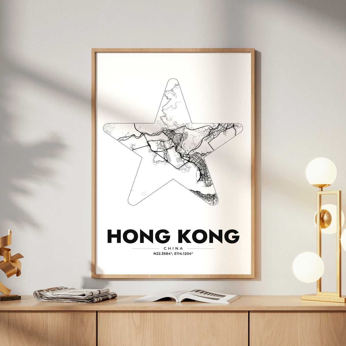 Hong Kong Star Map Poster