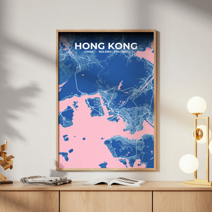 Hong Kong Candy Map Poster