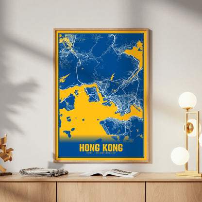 Hong Kong Blockbuster Map Poster
