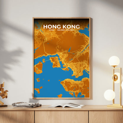 Hong Kong Scorch Map Poster