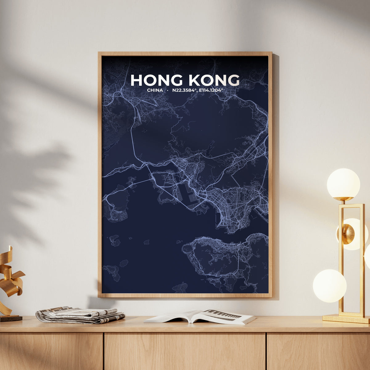Hong Kong Tide Map Poster