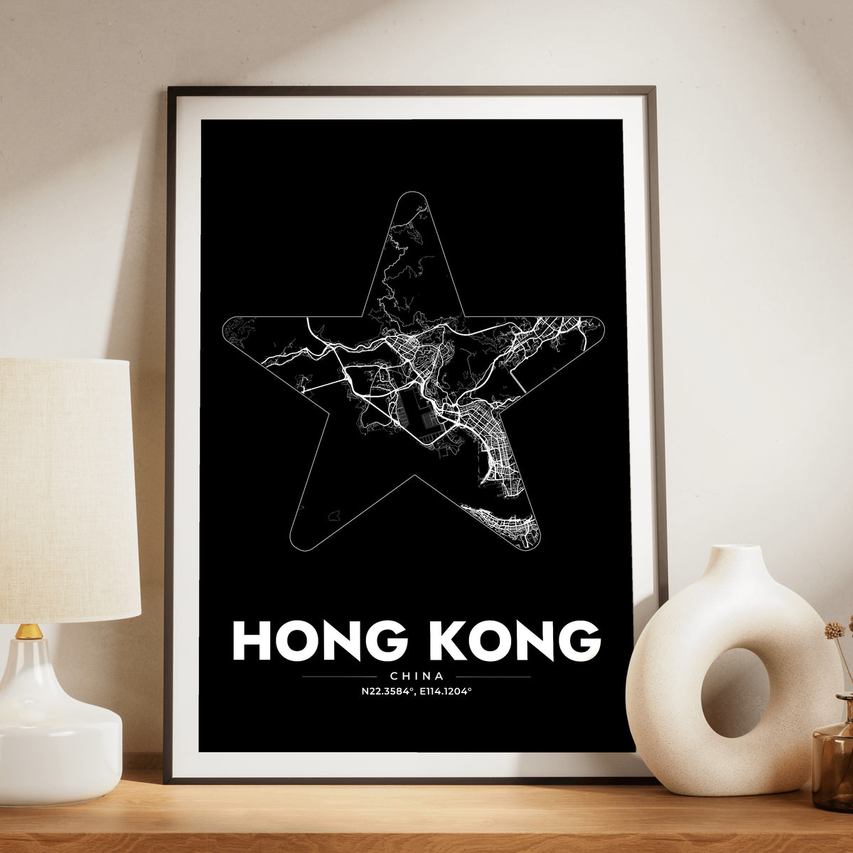 Hong Kong Star Map Poster