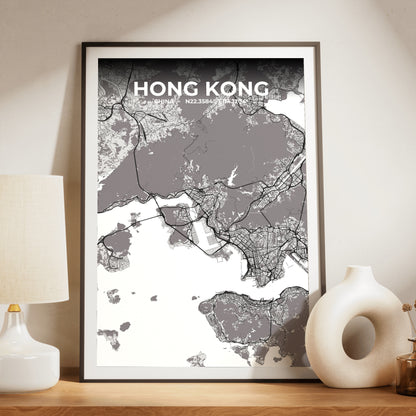 Hong Kong Ash Map Poster