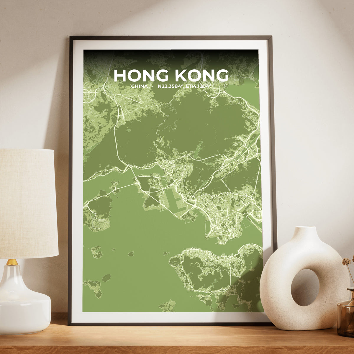 Hong Kong Grove Map Poster