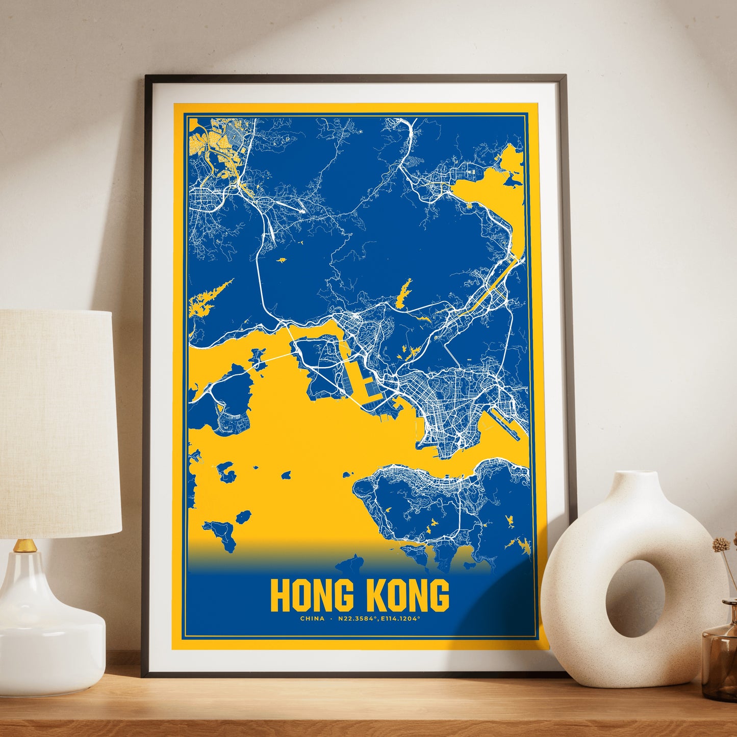 Hong Kong Blockbuster Map Poster