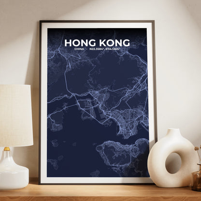 Hong Kong Tide Map Poster
