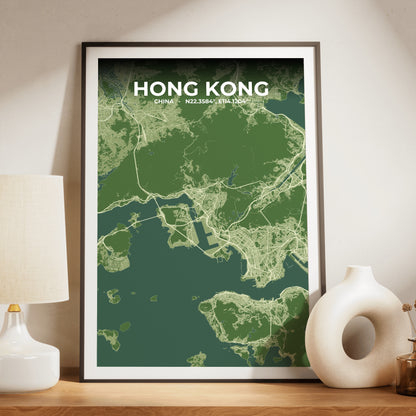Hong Kong Clay Map Poster