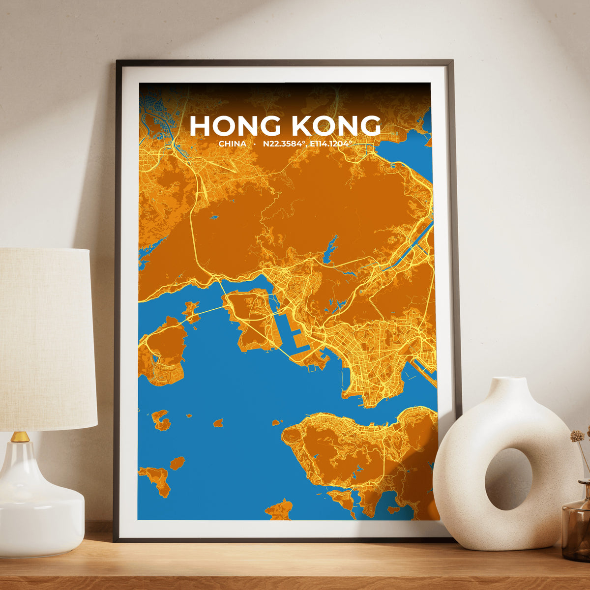 Hong Kong Scorch Map Poster