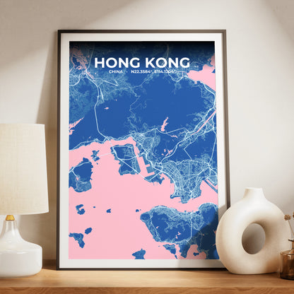 Hong Kong Candy Map Poster