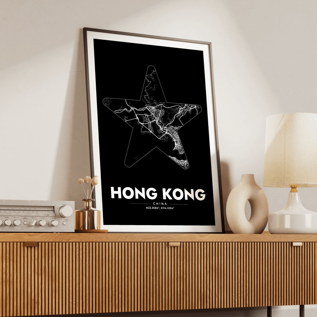 Hong Kong Star Map Poster