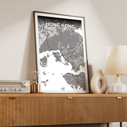 Hong Kong Ash Map Poster