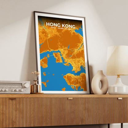Hong Kong Scorch Map Poster