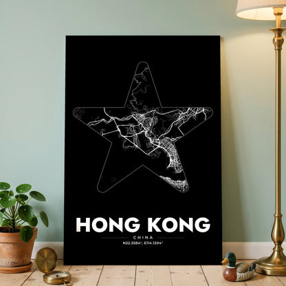 Hong Kong Star Map Poster