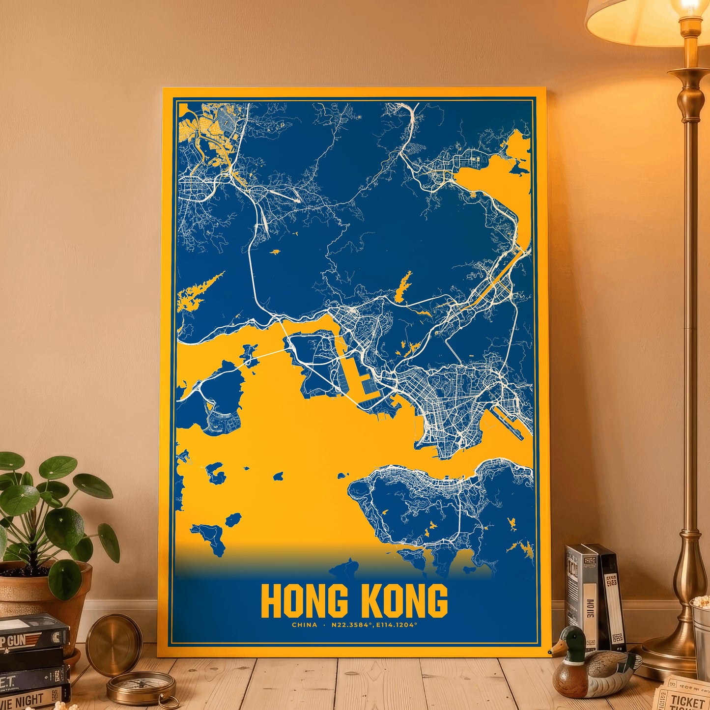 Hong Kong Blockbuster Map Poster