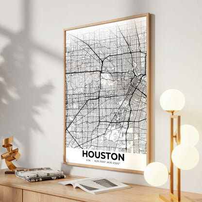 Houston Elegant Map Poster