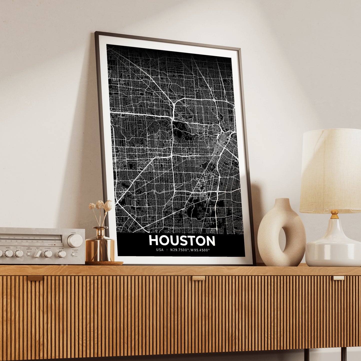 Houston Elegant Map Poster