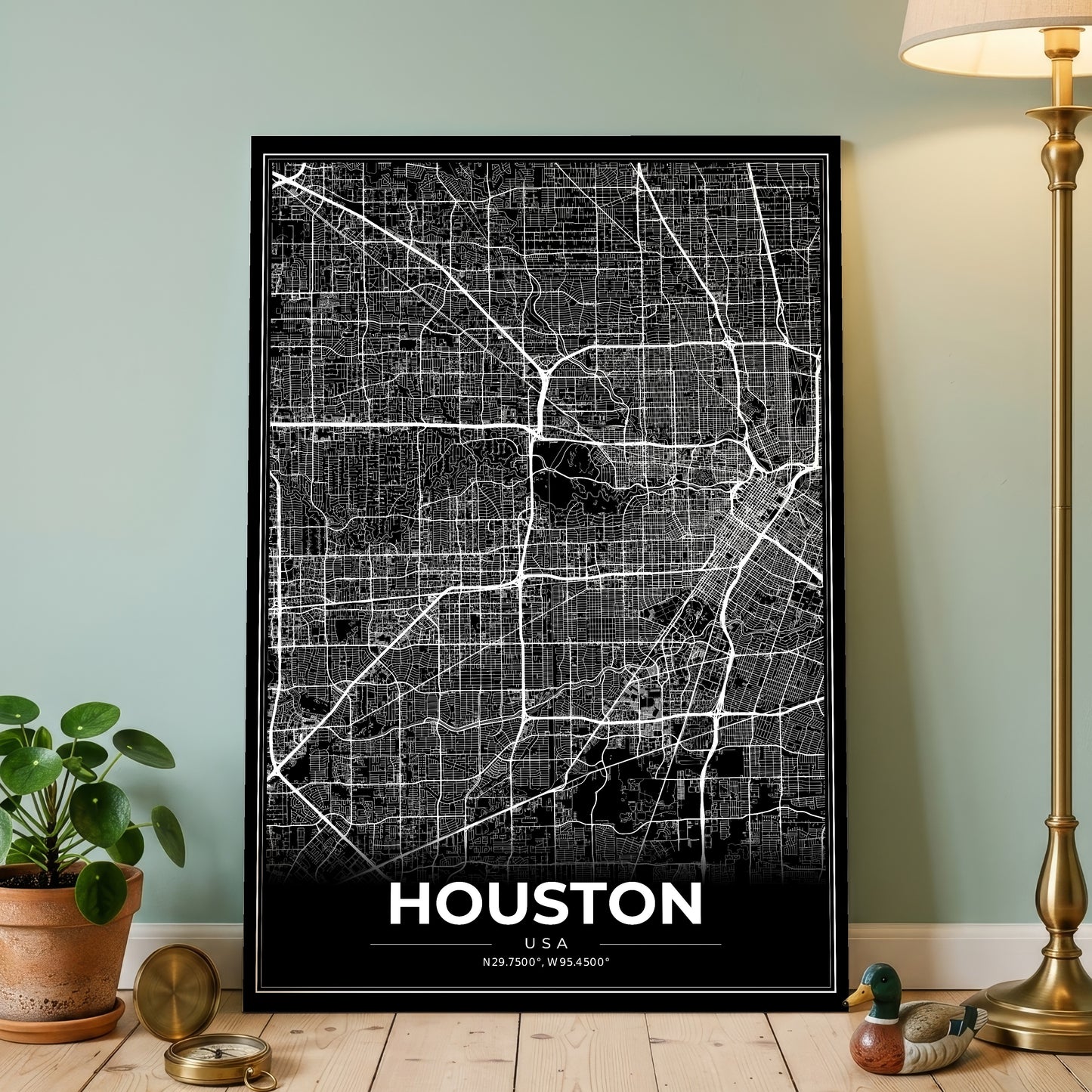 Houston Modern Map Poster