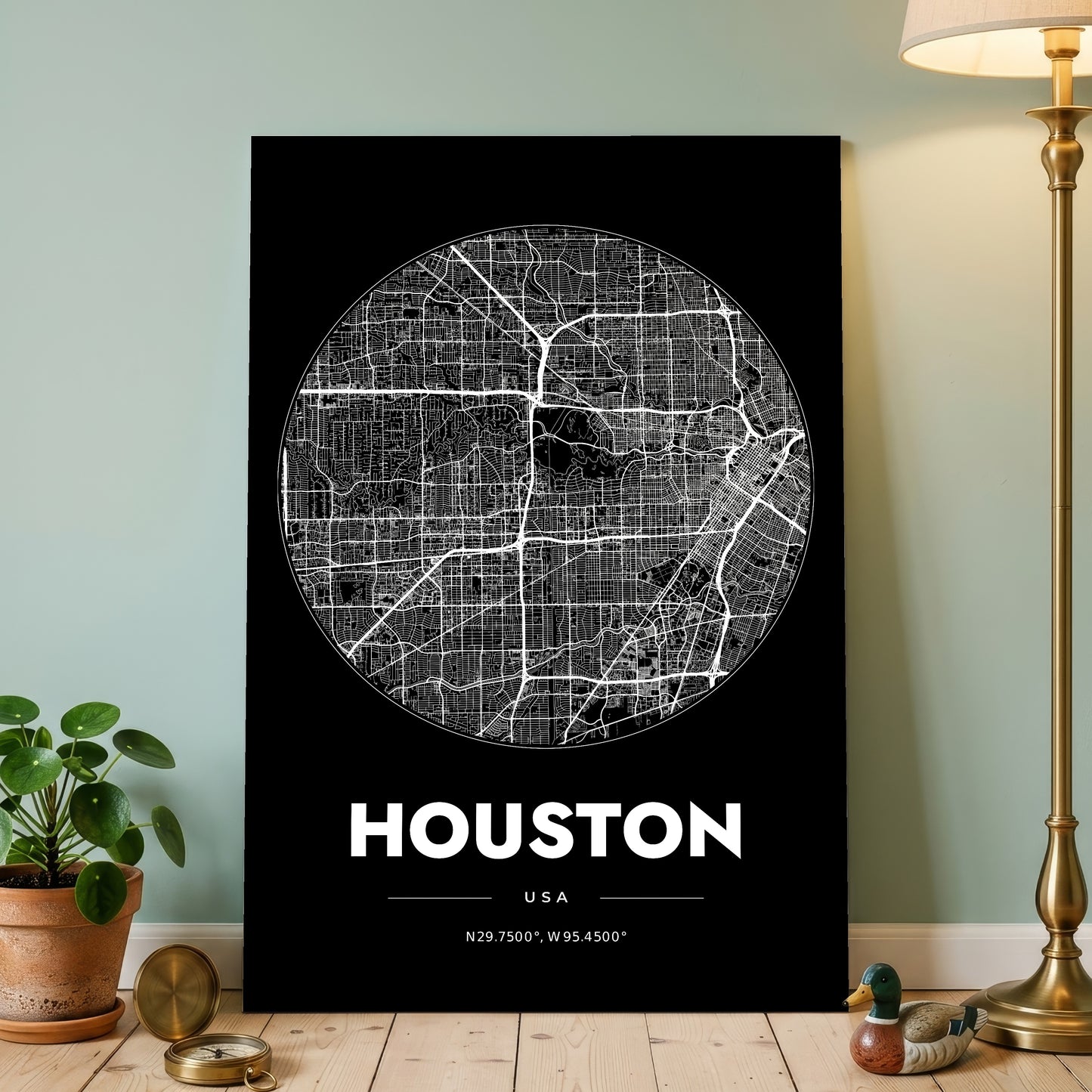 Houston Spot Map Poster