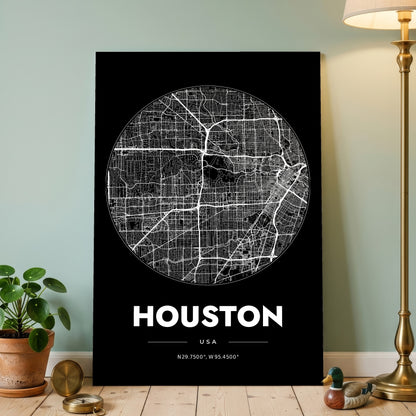 Houston Spot Map Poster