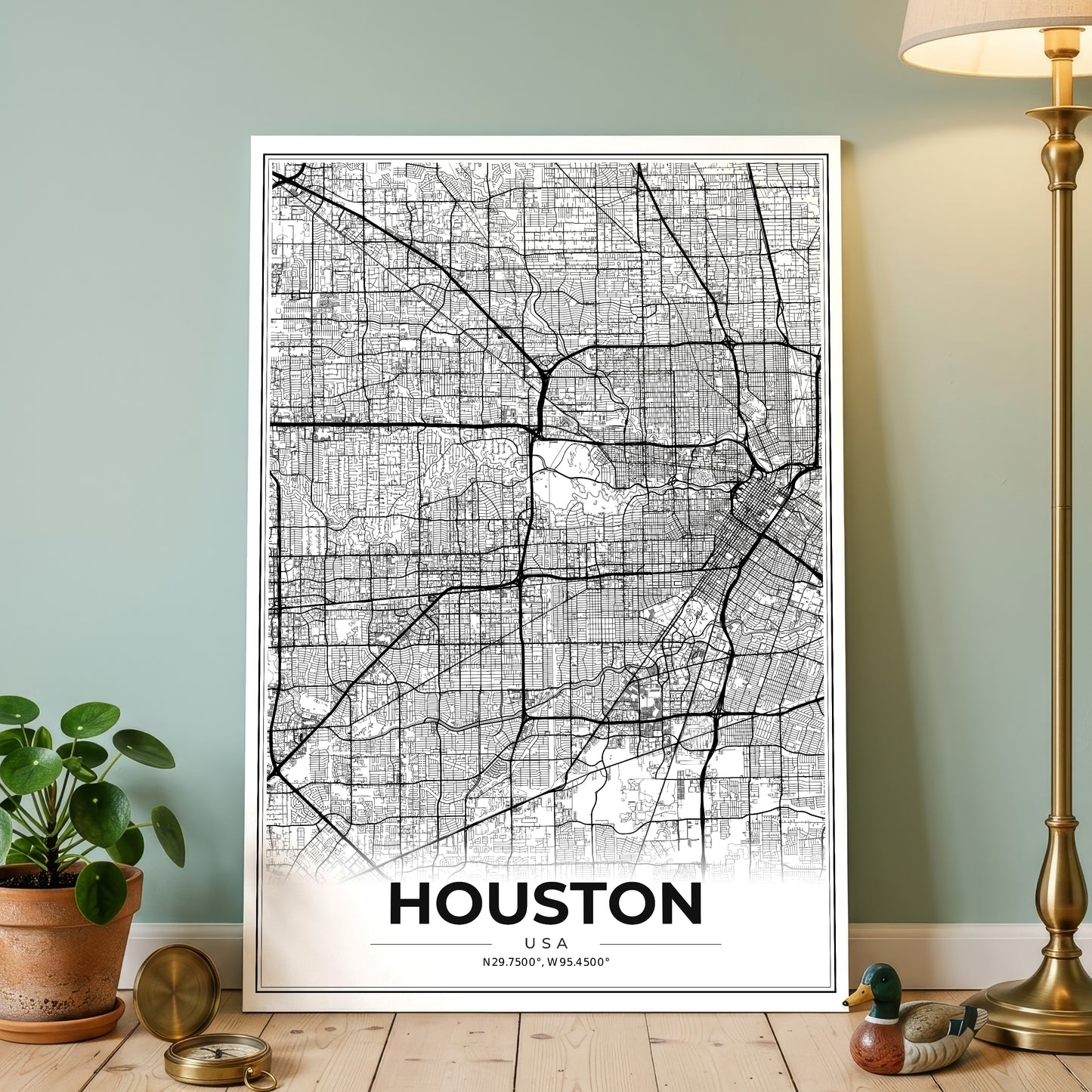 Houston Modern Map Poster