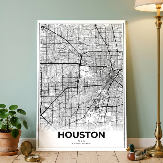 Houston Modern Map Poster