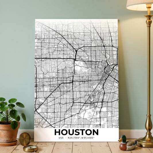 Houston Elegant Map Poster