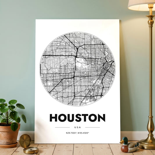 Houston Spot Map Poster