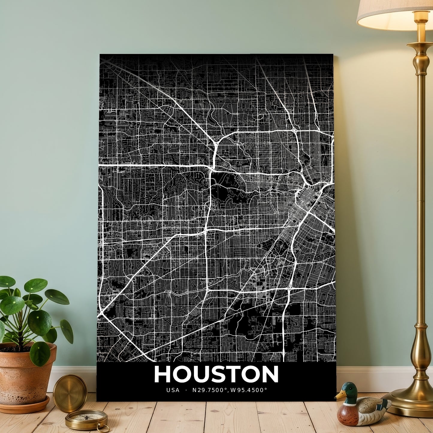 Houston Elegant Map Poster