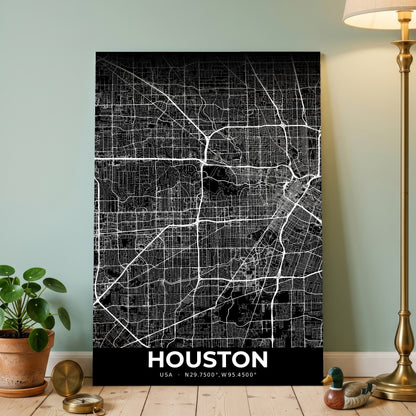 Houston Elegant Map Poster