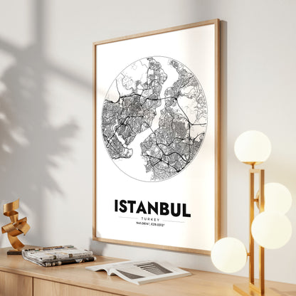 Istanbul Spot Map Poster