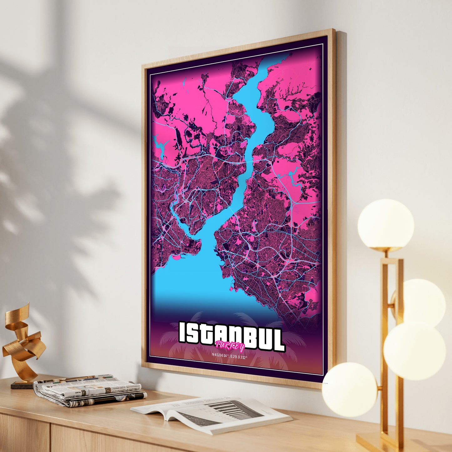 Istanbul GTA Map Poster
