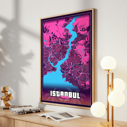 Istanbul GTA Map Poster