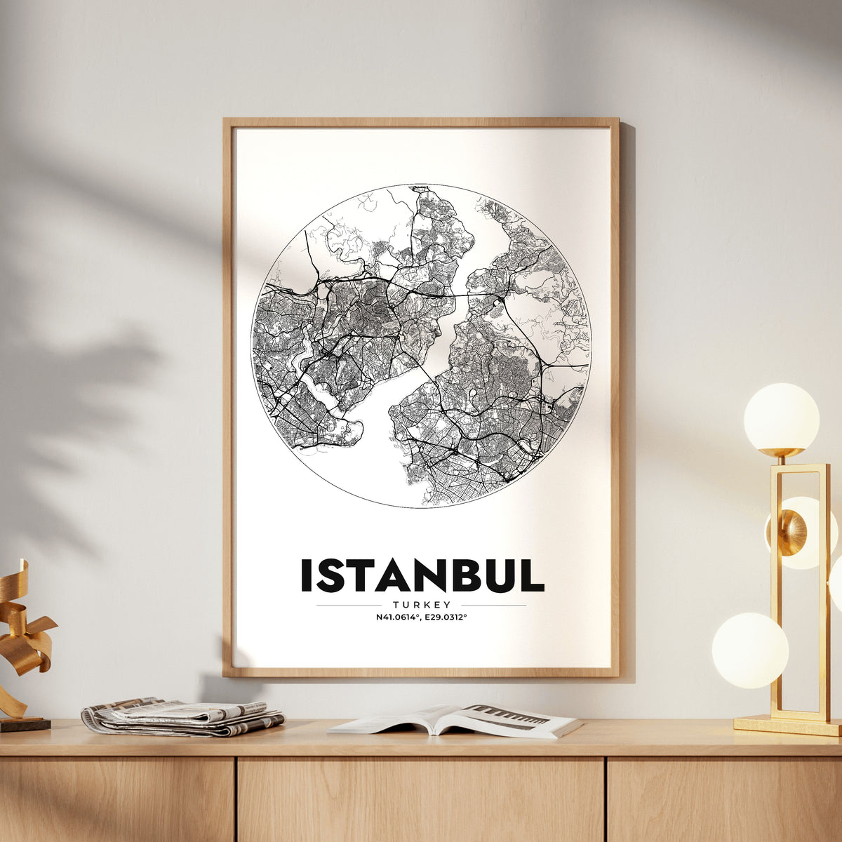 Istanbul Spot Map Poster