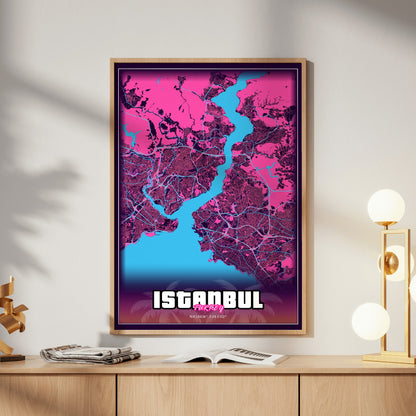 Istanbul GTA Map Poster