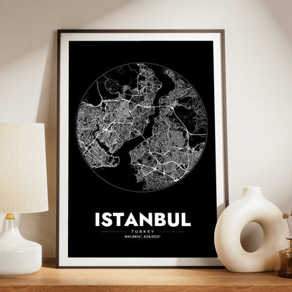 Istanbul Spot Map Poster