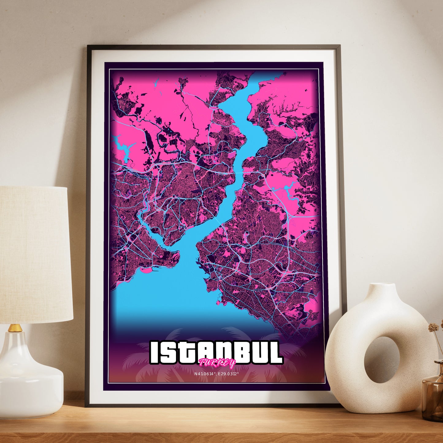Istanbul GTA Map Poster