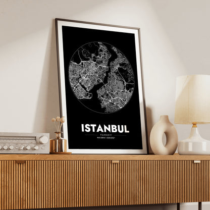 Istanbul Spot Map Poster