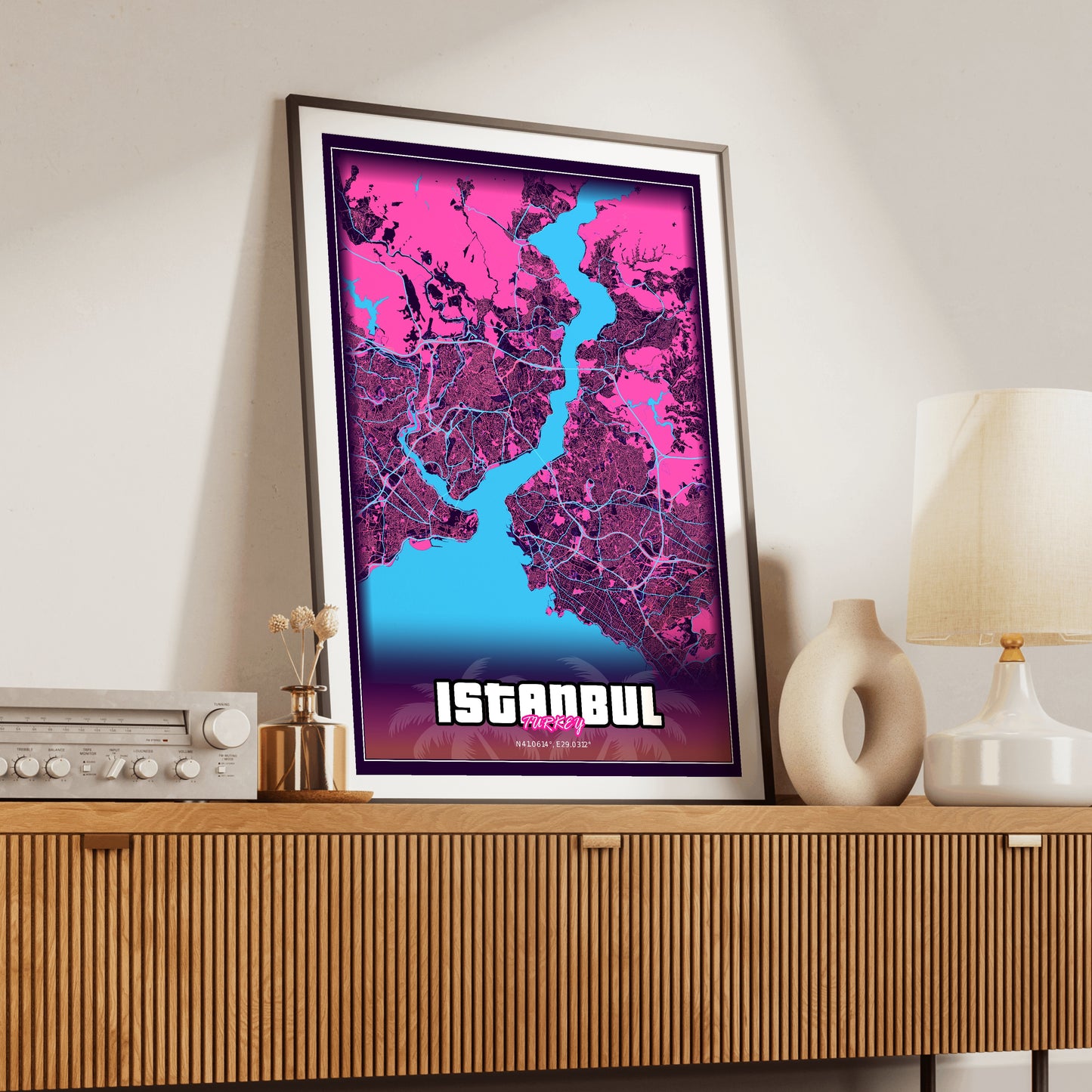 Istanbul GTA Map Poster