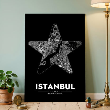 Istanbul Star Map Poster