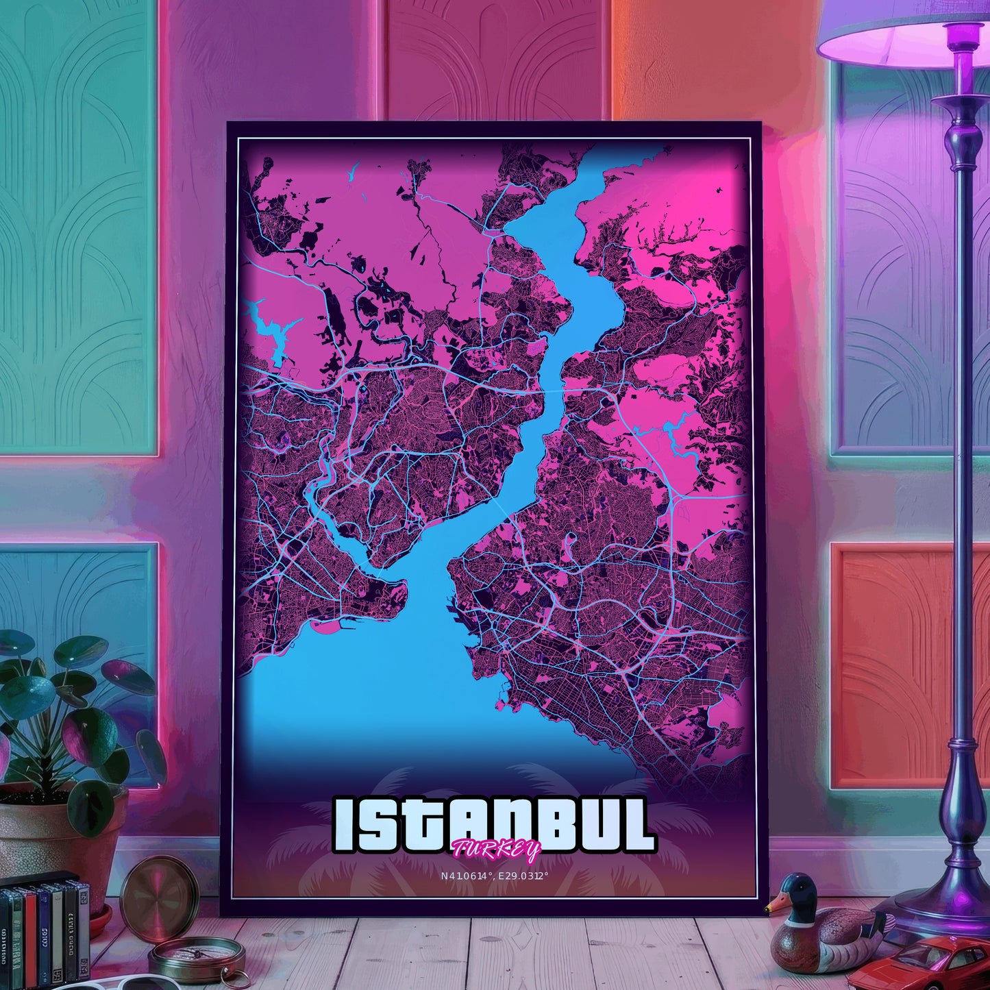 Istanbul GTA Map Poster