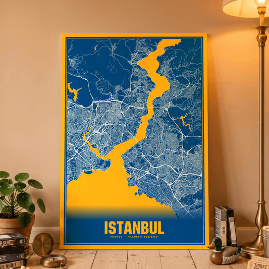 Istanbul Blockbuster Map Poster