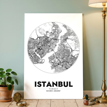 Istanbul Spot Map Poster