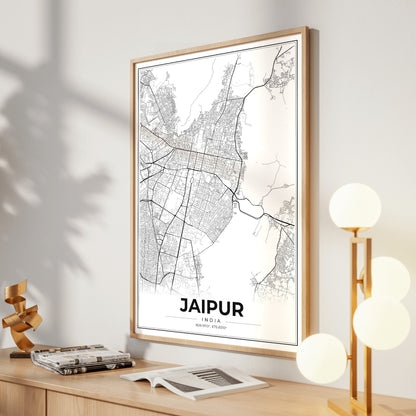 Jaipur Modern Map Poster