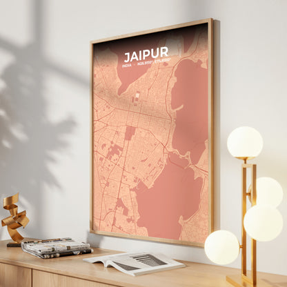 Jaipur Blush Map Poster