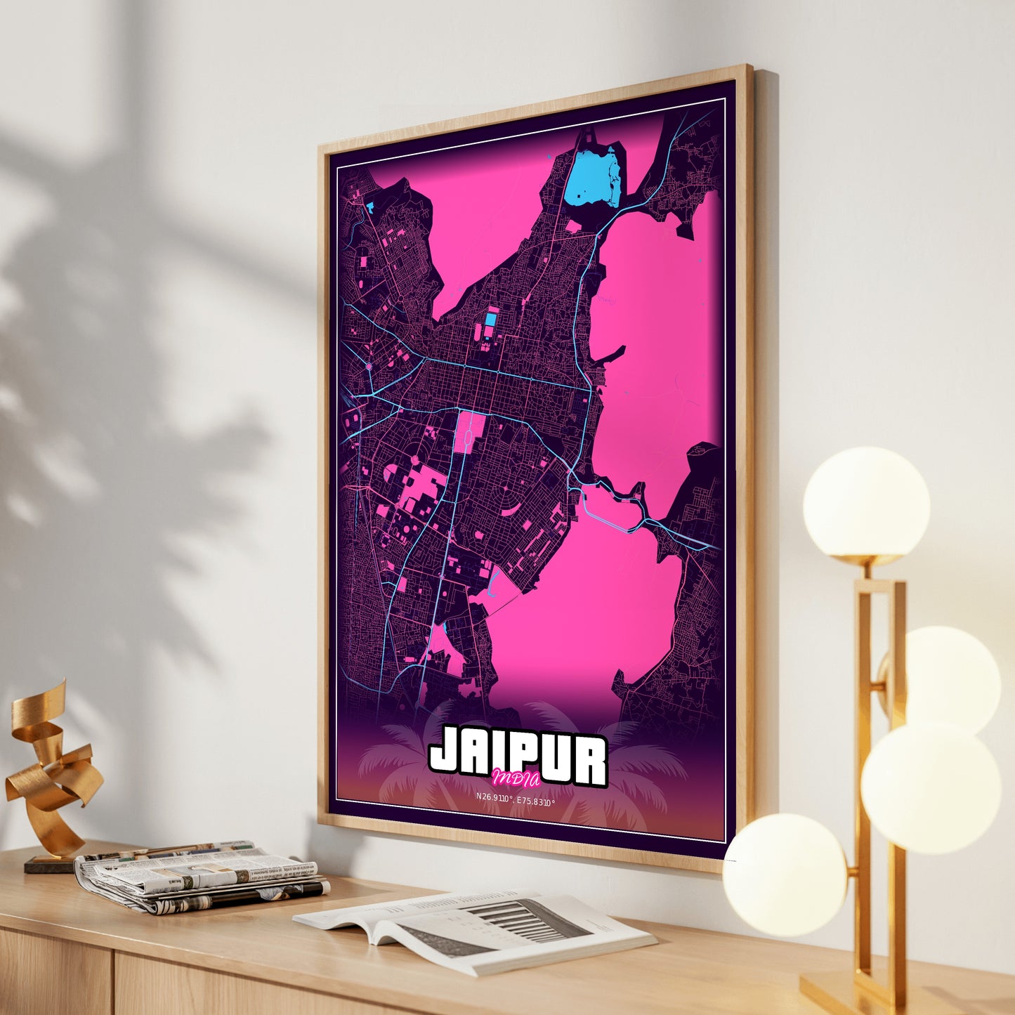 Jaipur GTA Map Poster